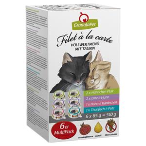6x85g GranataPet Filet à la Carte Gemengd pakket (4 smaken) Kattenvoer