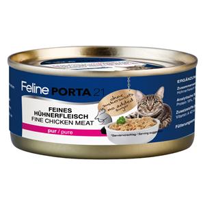 Porta 21 Feline  Kattenvoer 6 x 156 g - Kip Puur