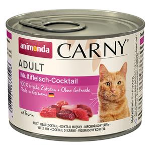 12x200g Adult Multivlees-Cocktail Animonda Carny Kattenvoer
