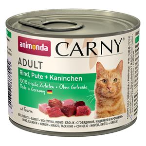 12x200g Adult Rund, Kalkoen & Konijn Animonda Carny Kattenvoer