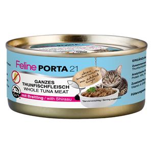 Porta 21 Feline  Kattenvoer 6 x 156 g - Tonijn met Witvis (graanvrij)