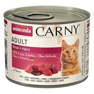 12x200g Adult Rund & Hart Animonda Carny Kattenvoer