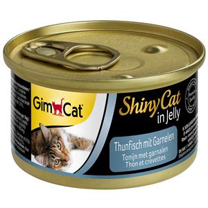 24x70g ShinyCat Jelly Tonijn & Garnalen GimCat Kattenvoer Nat