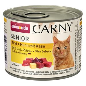 6x200g Senior Rund, Kip & Kaas animonda Carny Kattenvoer