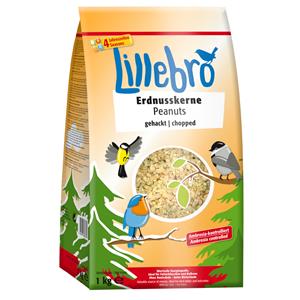 1kg Gehakte Pinda's Lillebro Vogelvoer voor Wilde Vogels