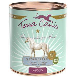 6x800g Graanvrij Paard met Koolraap, Venkel & Salie Terra Canis Hondenvoer