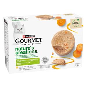 12x85g Nature's Creations Mousse Kip en Wortel Gourmet Kattenvoer