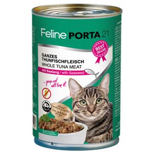 Porta 21 Feline  Voordeelpakket 12 x 400 g - Tonijn met Zeewier (graanvrij)