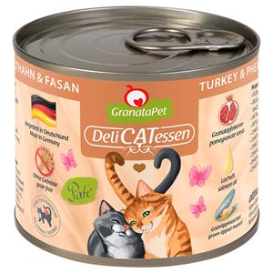 Granatapet 24x200g Spaarpakket Granata Pet DeliCatessen Kalkoen & fazant Kattenvoer