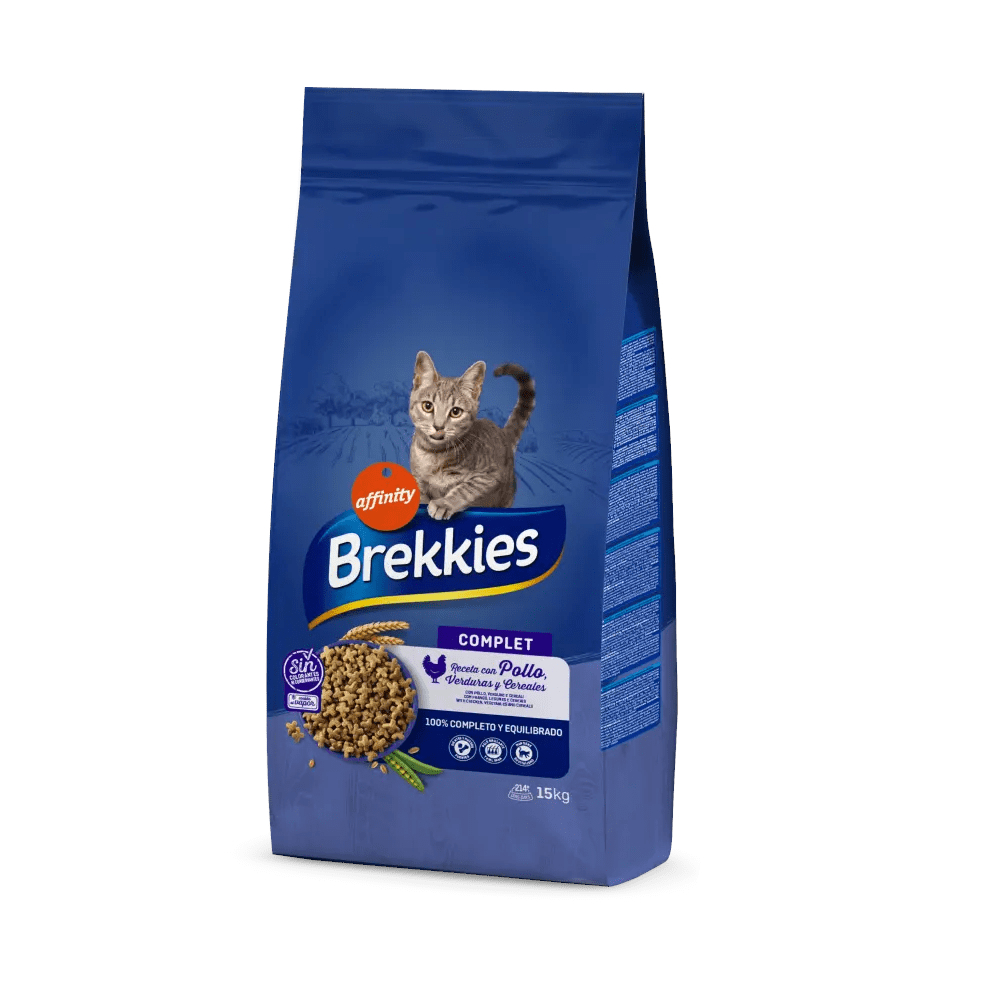 Affinity Brekkies 3kg gratis! Brekkies droog kattenvoer 12 + 3 kg - Compleet Kattenvoer (15kg)