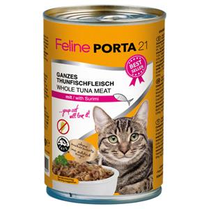 12x400g Feline Tonijn met Surimi (graanvrij) Porta 21 Kattenvoer