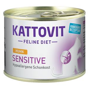 Kattovit Sensitive (Hypoallergeen Dieetvoer) Kattenvoer - 12 x 185 g Kip