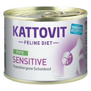 Kattovit Sensitive (Hypoallergeen Dieetvoer) Kattenvoer - 6 x 185 g Kalkoen