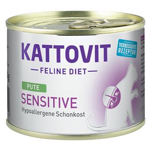 Kattovit Sensitive (Hypoallergeen Dieetvoer) Kattenvoer - 12 x 185 g Kalkoen