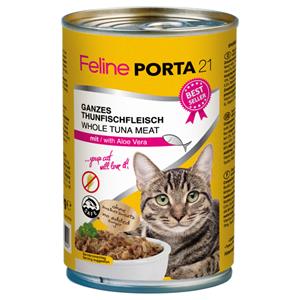 Porta 21 Feline  Voordeelpakket 12 x 400 g - Tonijn met Aloe (graanvrij)