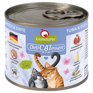 Granatapet 24x200g Spaarpakket Granata Pet DeliCatessen Tonijn & eend Kattenvoer