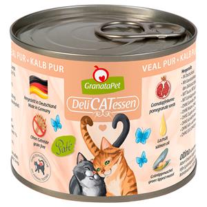 Granatapet 24x200g Spaarpakket Granata Pet DeliCatessen Kalf PUR Kattenvoer