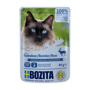 12x85g Stukjes in Saus Pouch Rendier Bozita Kattenvoer Nat