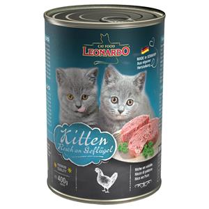 6x400g Rijk aan Eend Leonardo All Meat Kattenvoer