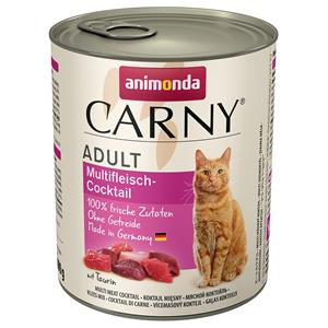 6x800g Adult Multi-Vleescocktail Animonda Carny Kattenvoer
