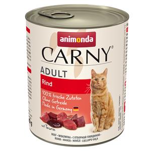 6x800g Adult Rund Puur Animonda Carny Kattenvoer