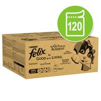 120 x 85g Felix Elke Dag Feest: Rund, Kip, Eend en Lam Kattenvoer