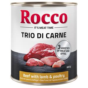 24x800g Trio van Vlees Rocco Hondenvoer
