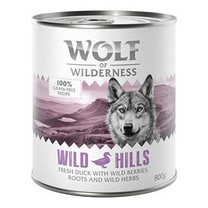 12x800g Wild Hills met Eend Wolf of Wilderness Hondenvoer