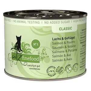 12x200g Zalm & Gevogelte catz finefood Kattenvoer Nat