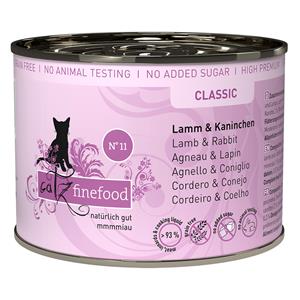 6x200g Lam & Konijn catz finefood Kattenvoer Nat