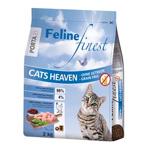 2kg Feline Finest Cats Heaven Graanvrij Porta 21 Kattenvoer