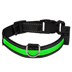 Eyenimal 20% korting!  LED lichthalsband voor honden - L: 50 - 65 cm halsomvang, B 25 mm -  LED-Lichthalsband