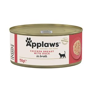 Applaws 6x156g  Kippenborst en Eend Kattenvoer in Bouillon