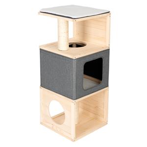 Zooplus Exclusive - L 40 x B 40 x H 96 cm - Kattenhuis Cubist