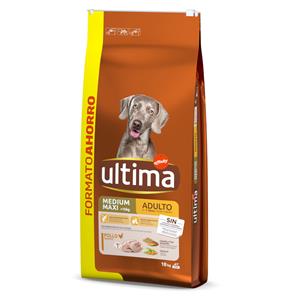 Affinity Ultima 15 kg + 3 kg gratis! Ultima Dog droogvoer - Medium / Maxi Adult Kip & Rijst (18 kg)