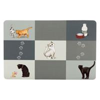 TRIXIE Patchwork Cat Voerbakplacemat L44×B28cm