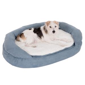 Zooplus Exclusive - M: L 100 x B 65 x H 24 cm - Hondenbank Memory Ovaal Grijs
