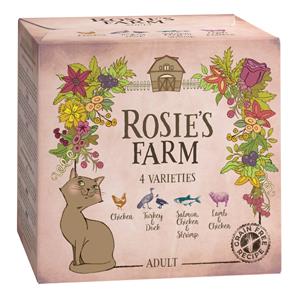 Rosie's Farm Proefpakket  Adult 4 x 100 g Kattenvoer - Mixpakket (4 Soorten)