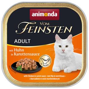 6x100g Adult No Grain Kip in Wortelsaus Animonda Vom Feinsten Kattenvoer Nat