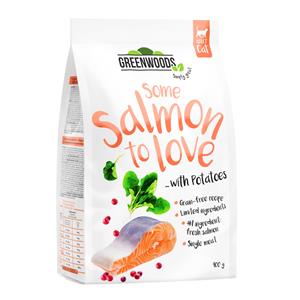 400g Zalm met Aardappels, Spinazie en Cranberries Greenwoods Kattenvoer