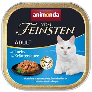 6x100g Adult NoGrain in Saus Zalm in Kruidensaus Animonda Vom Feinsten Kattenvoer