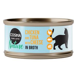 Cosma Nature Kattenvoer 6 x 70 g - Kip & Tonijn met Kaas