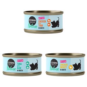 Cosma Nature Kitten Kattenvoer 6 x 70 g - Mix (3 verschillende smaken)