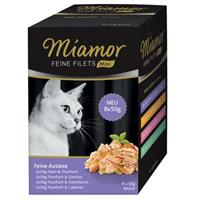 8x50g Fijne Filets Mini Maaltijdzakjes Multibox Fijne Selectie Miamor Kattenvoer