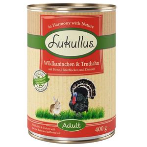 6x400g Wild Konijn & Kalkoen Lukullus Hondenvoer