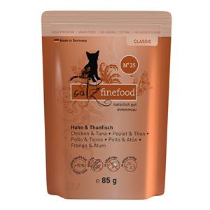 85g Puur Maaltijdzakjes 8 x 80/ Kip & Tonijn catz finefood Kattenvoer