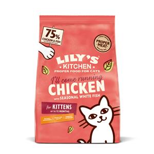 800g Lily's Kitchen Kitten Kip & Witvis voor katten