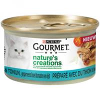 Gourmet Nature's Creations met tonijn nat kattenvoer (blik 85 gr) 24 x 85 g
