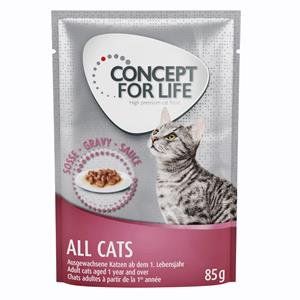 12x85g All Cats in Saus Concept for Life Kattenvoer