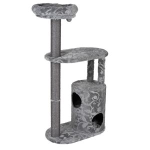 Zooplus Exclusive Vorstelijk Krabpaal Grijs Bloemdessin H138 x L70 x B41 cm